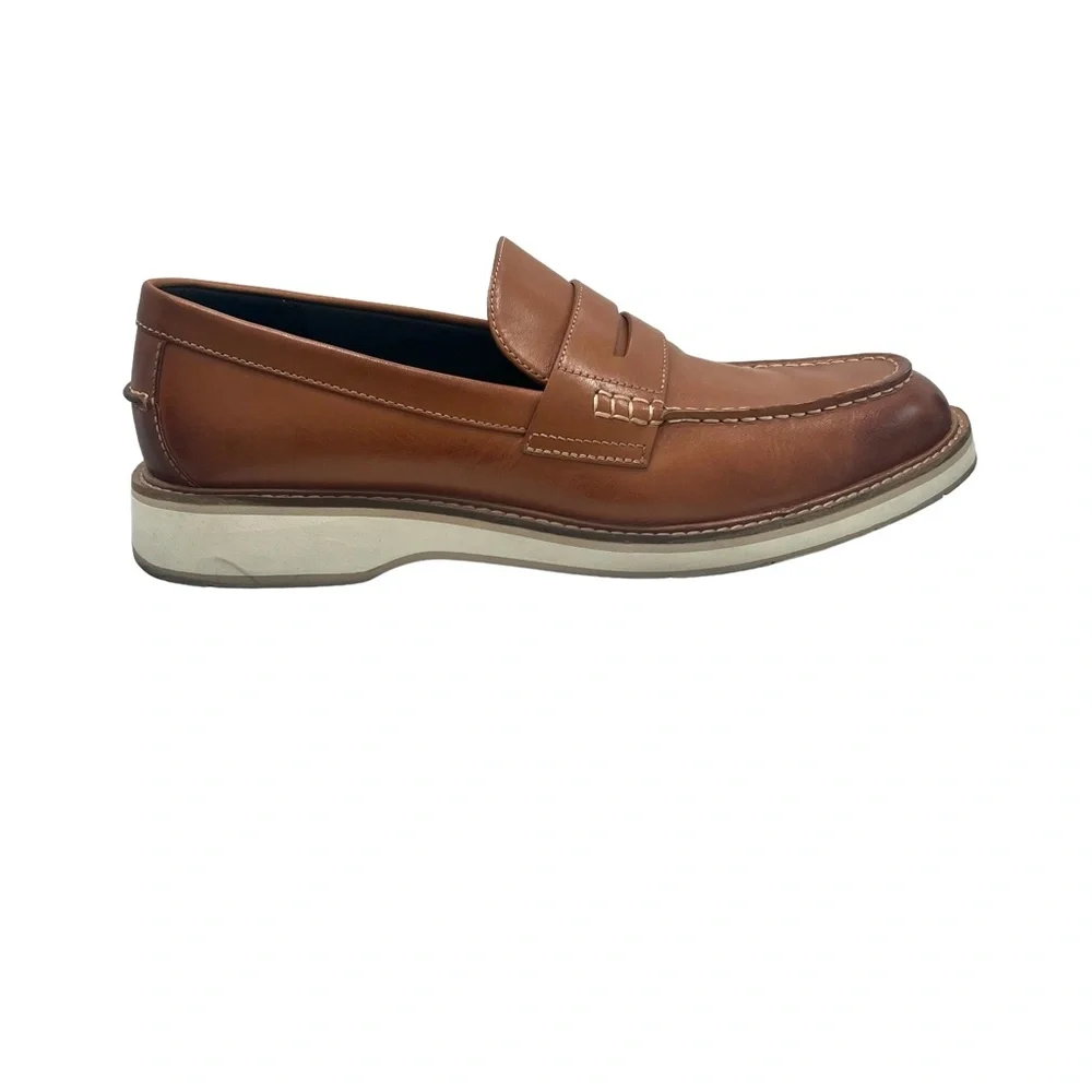 COLE HAAN TAN OSBORN GRAND 360 PENNY LOAFER